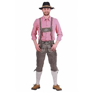 LEDERHOSEN 3/4 ULRICH CUIR GRIS - TAILLE 2XL (56)