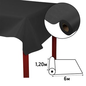 NAPPE NON TISSE DEPERLANTE NOIR 6 X 1,20 METRES