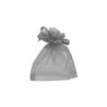 SACS ORGANZA AVEC LACETS GRIS - SACHET DE 10