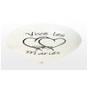 BALLONS VIVE LES MARIES BLANC EN LATEX - SACHET DE 8