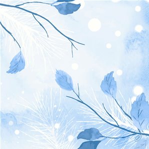 SERVIETTES EFFET TISSU FROSTED WINTER - PAQUET DE 15