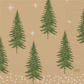 SERVIETTES PAPIER HUMBLE TREES 33X33CM - PAQUET DE 50