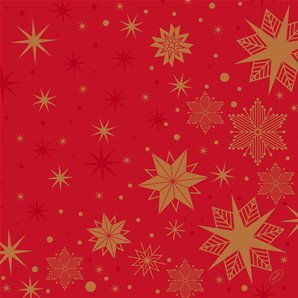 SERVIETTES DUNISOFT STARGAZING ROUGE - PAQUET DE 60