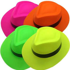 CHAPEAU AL CAPONE PVC FLUO COLORIS ASSORTIS