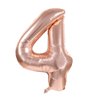 BALLON CHIFFRE 4 ALU METAL ROSE GOLD 35 CM