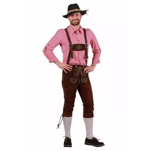 LEDERHOSEN 3/4 ULRICH CUIR MARRON - TAILLE S (48)