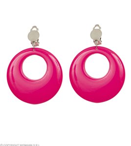 BOUCLES D'OREILLES FLUO ROSE