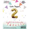 CAKE TOPPER CHIFFRE 2 OR