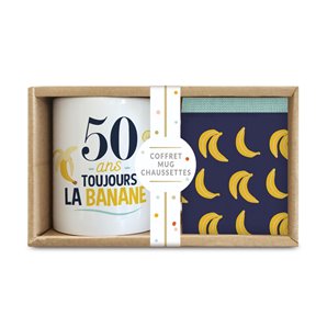 COFFRET MUG ET CHAUSSETTES 50 ANS