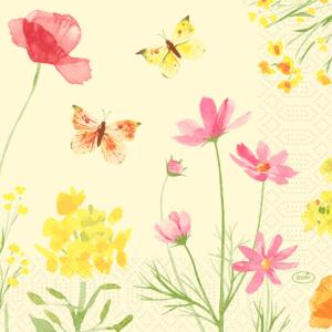 Serviette Ouate Poppy Field 33 x 33 cm - Paquet de 50