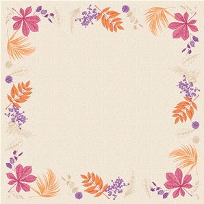 SUR-NAPPE EFFET TISSU BRIGHT AUTUMN 84X84CM