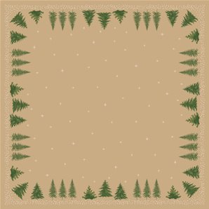 NAPPE DUNICEL BIO HUMBLE TREES 84 X 84 CM