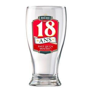 VERRE BIERE 18 ANS