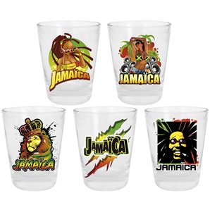 SHOOTER EN VERRE JAMAICA - LOT DE 5