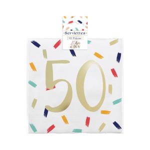 Serviettes Ouate 50 Ans 33 x 33 Cm