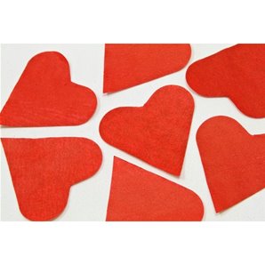 CONFETTI COEUR EN PAPIER ROUGE 80 GRAMMES