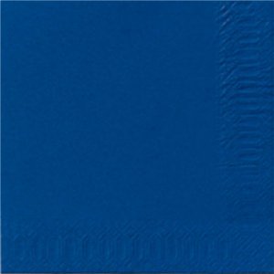 SERVIETTES PAPIER BLEU FONCE 24X24CM - PAQUET DE 30