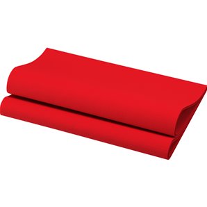 SERVIETTES DUNISOFT ROUGE 40X40CM - PAQUET DE 20