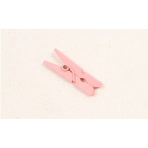 PINCES A LINGE EN BOIS 3 X 2,5 CM ROSE X 10