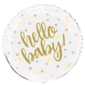 BALLON ALU HELLO BABY 45 CM