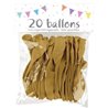 BALLONS OR EN LATEX 25 CM - SACHET DE 20