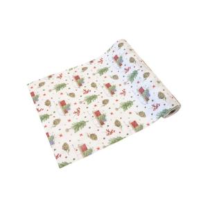 Chemin de table toile décor Noël 4 mètres