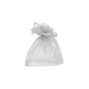 SAC ORGANZA  AVEC LACETS BLANC - SACHET DE 10
