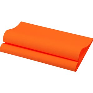 SERVIETTES EFFET TISSU ORANGE 40X40CM - PAQUET DE 20