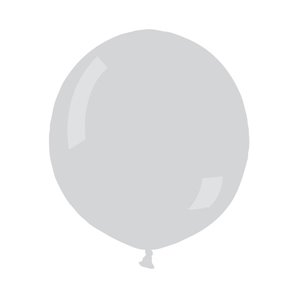 BALLON GEANT ROND ARGENT 80 CM