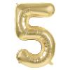 Ballon Chiffre 5 Or 36 Cm