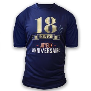 TEE-SHIRT 18 ANS HOMME AVEC MARQUEUR