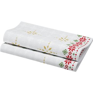 SERVIETTES EFFET TISSU TRADITION - PAQUET DE 15