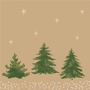 SERVIETTES DUNISOFT HUMBLE TREES - PAQUET DE 60