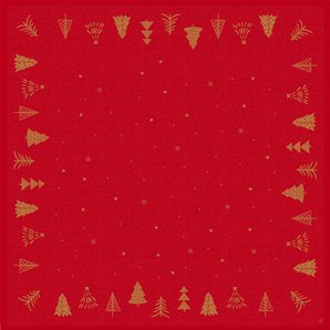 NAPPE DUNICEL BIO SCHIMMER TREES 84 X 84 CM