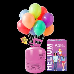 Hélium pour 50 ballons (sans ballons) 99,9% hélium pur