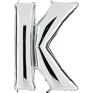 BALLON LETTRE K ALU METAL 36 CM