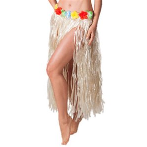 JUPE HAWAIENNE 80 CM NATUREL