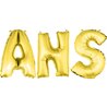 BALLONS ANS ALU METAL OR 36 CM