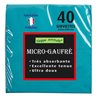 SERVIETTES TURQUOISE MICRO-GAUFREES 38X38CM - PAQUET DE 40