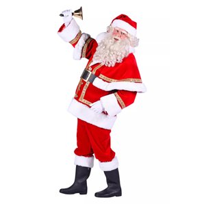 COSTUME PERE-NOEL AMERICAIN PRO AVEC CAPE TAILLE L