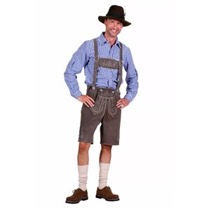 LEDERHOSEN ULRICH CUIR GRIS - TAILLE XS (46)