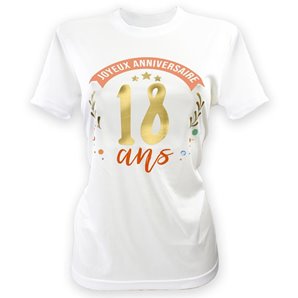 TEE-SHIRT 18 ANS FEMME AVEC MARQUEUR