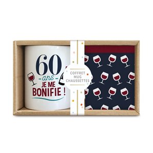 COFFRET MUG ET CHAUSSETTES 60 ANS