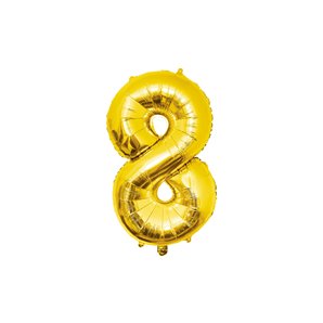 BALLON ALU OR 86 CM - CHIFFRE 8