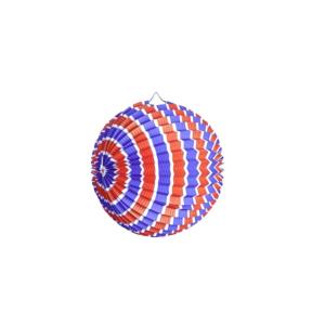 Lampion Papier Rond Tricolore 