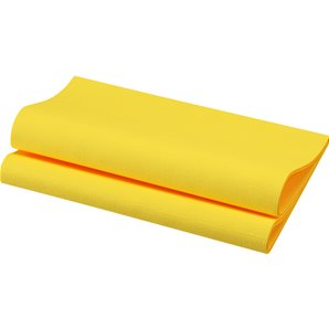 SERVIETTES EFFET TISSU JAUNE 40X40CM - PAQUET DE 20
