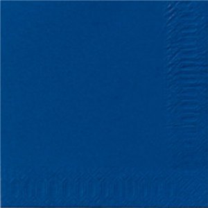 SERVIETTES PAPIER BLEU FONCE 40X40CM X125