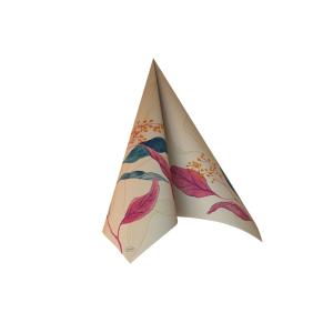 Serviettes Dunisoft Glowy leaves 40 x 40 Cm - Paquet de 60