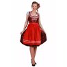 ROBE BAVAROISE ELISABETH ROUGE/NOIR - TAILLE S