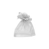 SAC ORGANZA AVEC LACETS BLANC - SACHET DE 10